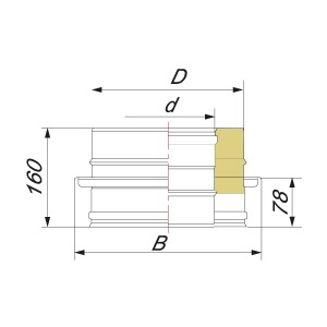 Опора Вулкан V50R D300/400, нерж 321/304