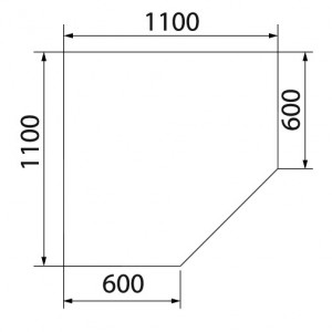Предтопочный лист Вулкан VPL021-R7010, 1100х1100, серый