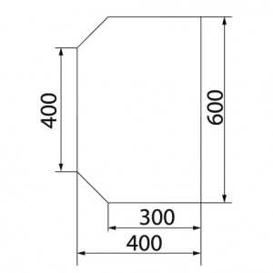 Предтопочный лист Вулкан VPL064-R9005, 400х600, черный
