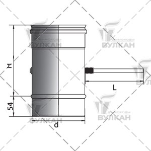Задвижка на расш. Вулкан ZHR d130 зерк.