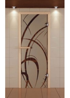 Дверь для турецкой бани, серия "Арабика", стекло бронзовое
