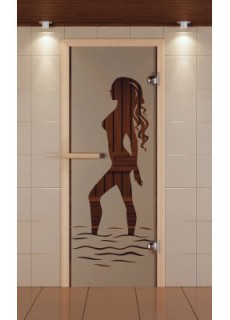 Дверь для сауны стандарт, серия "Наоми", стекло бронзовое