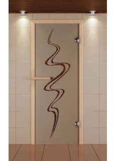 Дверь для турецкой бани, серия "Вихрь", стекло бронзовое