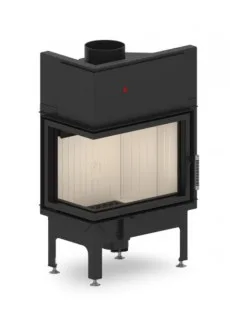 Топка Hitze ALBERO 9 kW AL9L.H-D - одинарное стекло состоящее из двух частей + декор шелкография по периметру