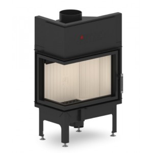Топка Hitze ALBERO 9 kW AL9L.H-D - одинарное стекло состоящее из двух частей + декор шелкография по периметру