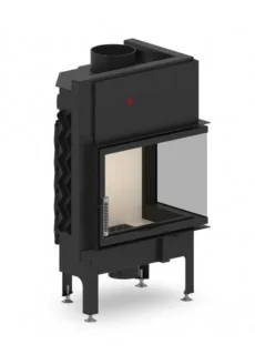 Топка Hitze ALBERO 9 kW AL9R.H-D - одинарное стекло состоящее из двух частей + декор шелкография по периметру