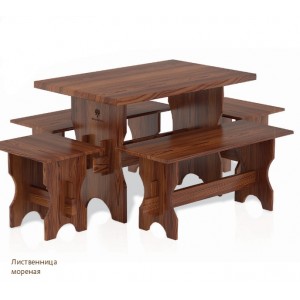 Комплект мебели Bentwood на 4 чел. из лиственницы мореной