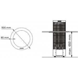 Монтажный фланец Harvia Cilindro HPC1