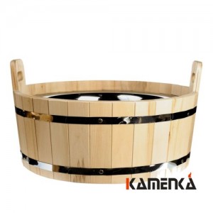 Шайка-таз Каменка с нержавеющей вставкой 20 л. липа СА-09