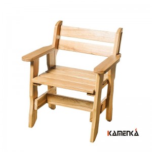Кресло для бани Каменка Богатырь дуб лакированный