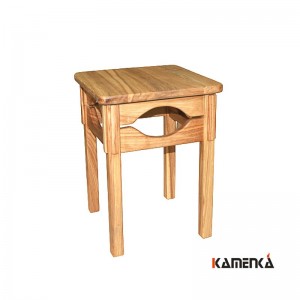 Табурет для бани Каменка Мажор дуб лакированный