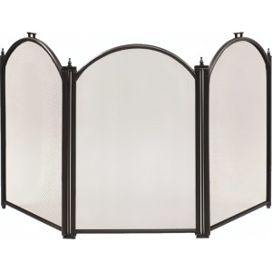 Каминный экран Везувий C03011BK (3 секции, 60х95см, черный)