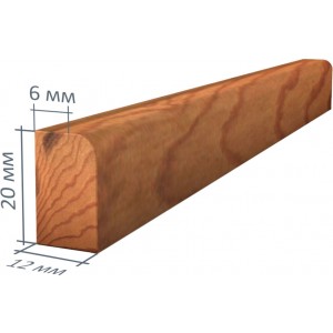 Планка Кедр 20x12 мм (длина 2.44-3.05 м)
