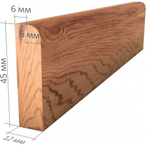 Плинтус Кедр 45x12 мм (длина 2.44-3.05 м)