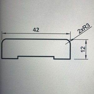 Рейка Термоосина 42x12 мм (длина 2-3 м)