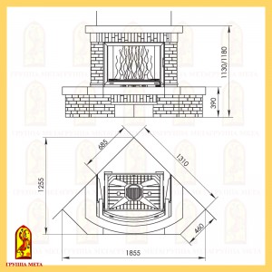 Каминная облицовка Мета Атлант 700/800