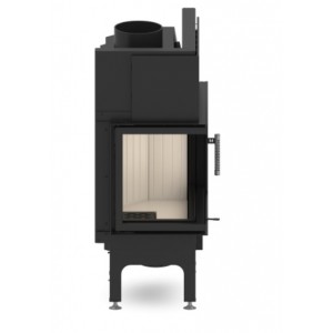 Топка Hitze ALBERO 9 kW AL9L.H-D - одинарное стекло состоящее из двух частей + декор шелкография по периметру