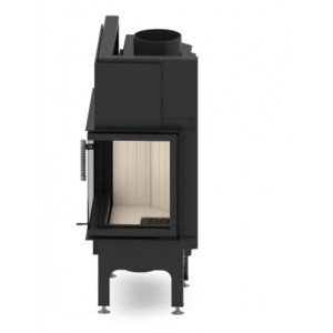 Топка Hitze ALBERO 9 kW AL9R.H-D - одинарное стекло состоящее из двух частей + декор шелкография по периметру