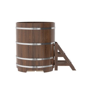 Купель для бани Bentwood круглая, d=1.17x1.4 м из дуба мореного