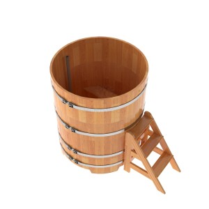 Купель для бани Bentwood круглая, d=1.17x1.4 м из сращенных ламелей лиственницы