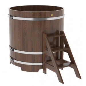 Купель для бани Bentwood круглая, d=1.17x1.2 м из дуба мореного