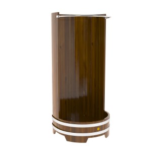 Душевая кабина BentWood с держателем для шторки из лиственницы мореной