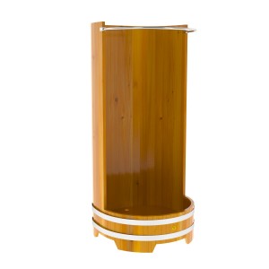 Душевая кабина BentWood с держателем для шторки из лиственницы натуральной