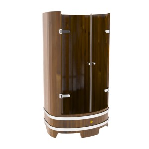 Душевая кабина BentWood со стеклянными дверцами из лиственницы мореной