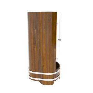 Душевая кабина BentWood со стеклянными дверцами из лиственницы мореной