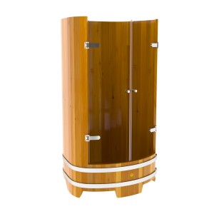 Душевая кабина BentWood со стеклянными дверцами из лиственницы натуральной