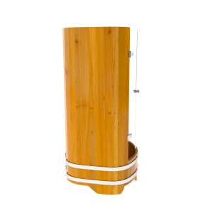 Душевая кабина BentWood со стеклянными дверцами из лиственницы натуральной