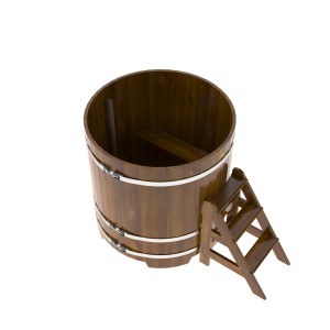 Купель для бани Bentwood круглая, d=1.17x1.2 м из лиственницы мореной премиум