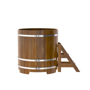 Купель для бани Bentwood круглая, d=1.17x1.2 м из лиственницы мореной премиум
