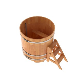 Купель для бани Bentwood круглая, d=1.17x1.2 м из сращенных ламелей лиственницы