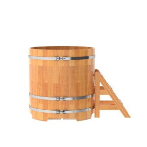 Купель для бани Bentwood круглая, d=1.17x1.2 м из сращенных ламелей лиственницы