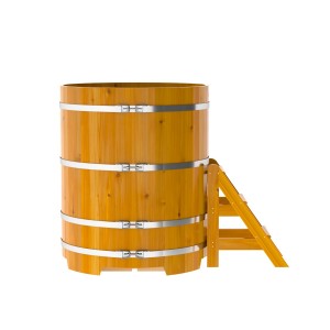Купель для бани Bentwood круглая, d=1.17x1.4 м из лиственницы натуральной премиум