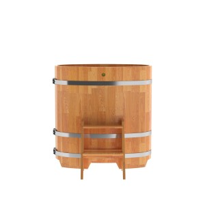 Купель для бани Bentwood овальная, 0,59х1,06х1.1 м из сращенных ламелей лиственницы