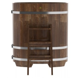 Купель для бани Bentwood овальная, 0,59х1,06х1.2 м из сращенных ламелей мореной лиственницы