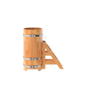 Купель для бани Bentwood овальная, 0,59х1,06х1.2 м из сращенных ламелей лиственницы