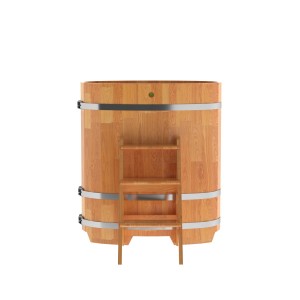 Купель для бани Bentwood овальная, 0,59х1,06х1.2 м из сращенных ламелей лиственницы