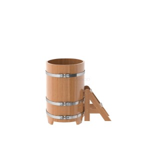 Купель для бани Bentwood овальная, 0,69х1,31х1 м из дуба натурального