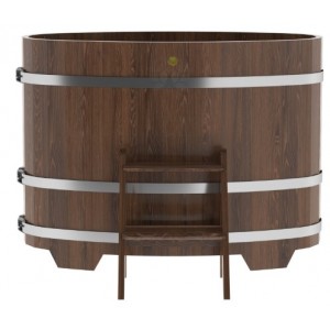 Купель для бани Bentwood овальная, 0,69х1,31х1 м из дуба мореного