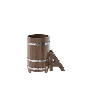 Купель для бани Bentwood овальная, 0,69х1,31х1 м из дуба мореного
