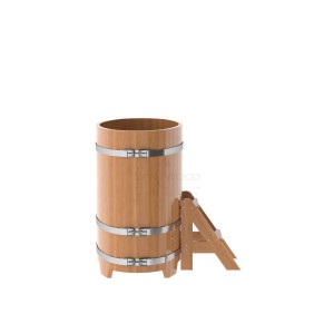 Купель для бани Bentwood овальная, 0,69х1,31х1.1 м из дуба натурального