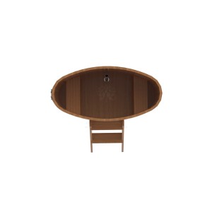 Купель для бани Bentwood овальная, 0,69х1,31х1.1 м из дуба натурального