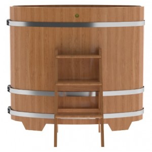 Купель для бани Bentwood овальная, 0,69х1,31х1.2 м из дуба натурального