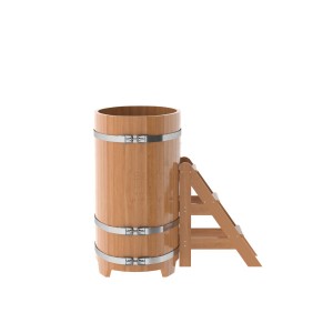 Купель для бани Bentwood овальная, 0,69х1,31х1.2 м из дуба натурального