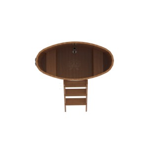 Купель для бани Bentwood овальная, 0,69х1,31х1.2 м из дуба натурального