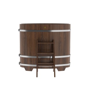 Купель для бани Bentwood овальная, 0,69х1,31х1.2 м из дуба мореного