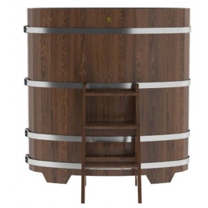 Купель для бани Bentwood овальная, 0,69х1,31х1,4 из дуба мореного